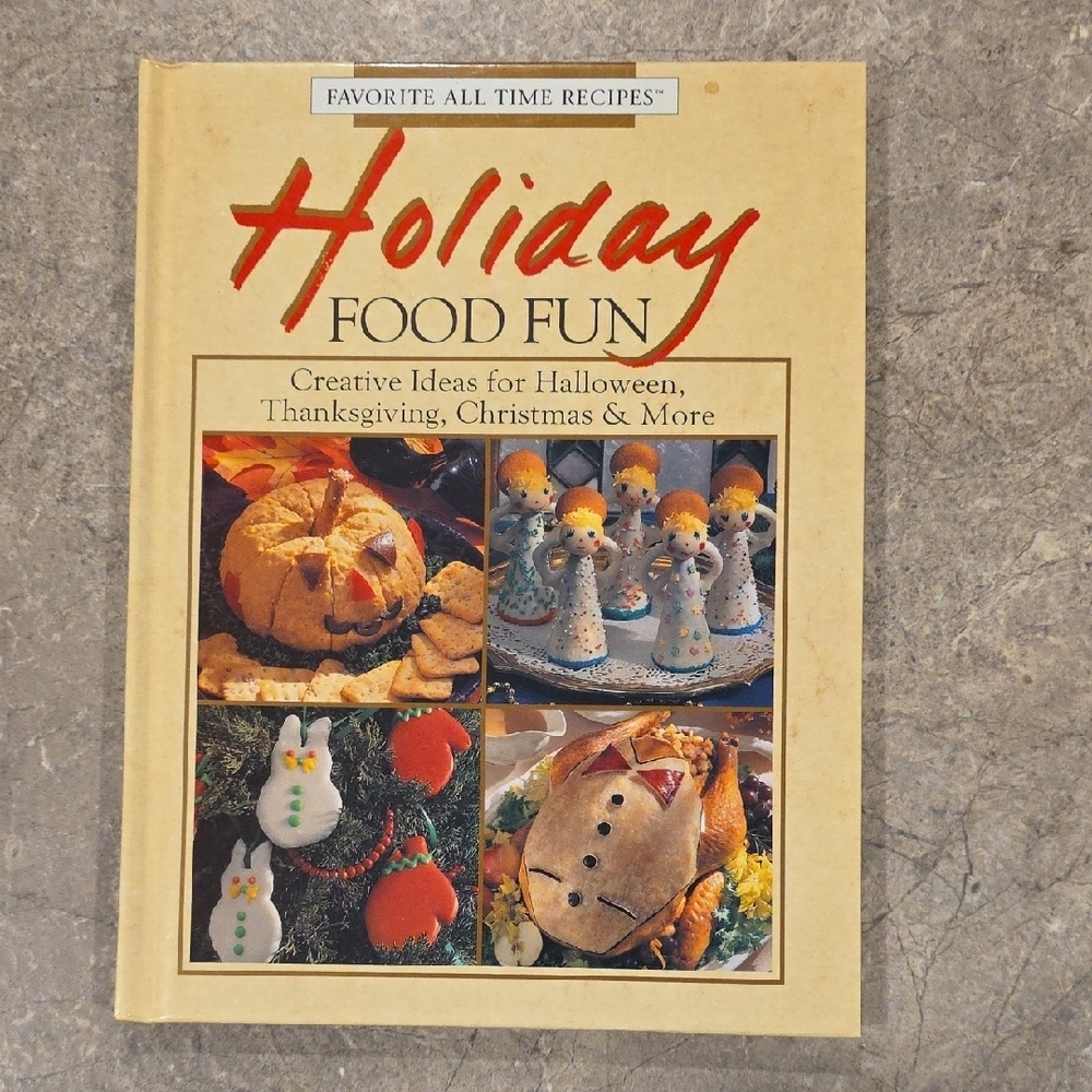 (J40) Holiday Food Fun - Cream Cover Hard Back Cover